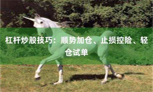 杠杆炒股技巧：顺势加仓、止损控险、轻仓试单