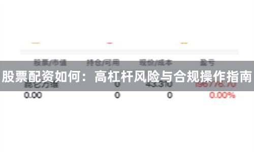 股票配资如何：高杠杆风险与合规操作指南